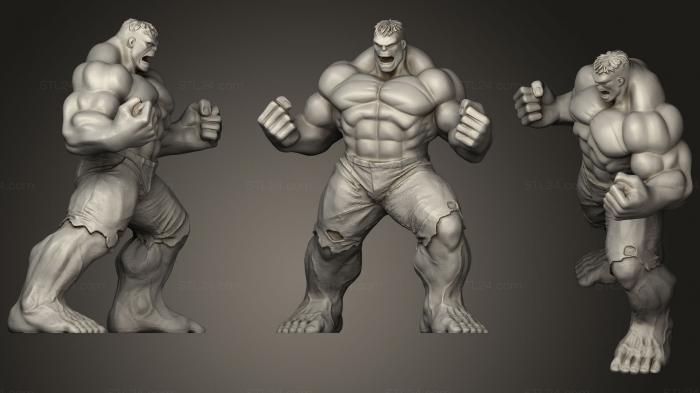 Figurines heroes, monsters and demons (Hulk Book End, STKM_0870) 3D models for cnc